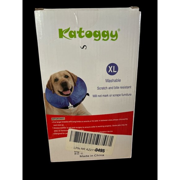 Katoggy Inflatable Dog CollarSoft Dog Cone For Injuries Rashes Post Surgery XL - Picture 1 of 4
